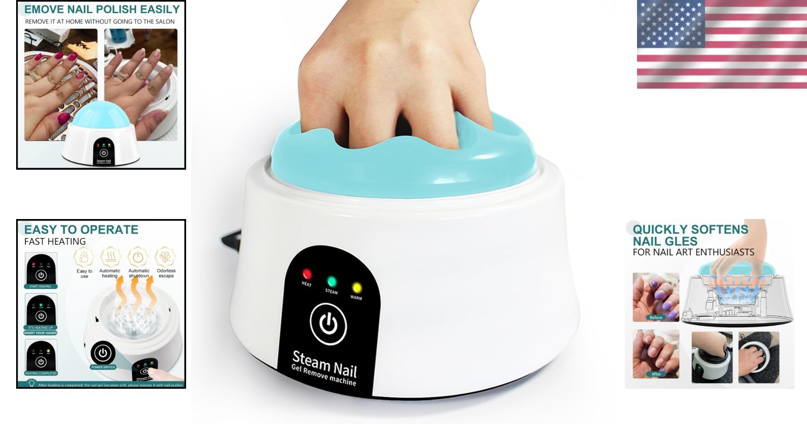 Acetone-Free Electric Soak Off Bowl, Nail Gel Remover