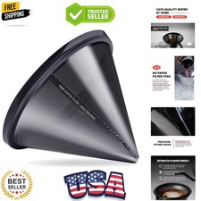 Able KONE Black Titanium Reusable Coffee Filter for Chemex