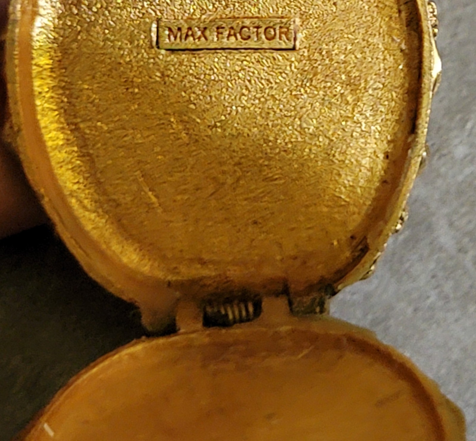 Vintage Max Factor Rose Solid Perfume Locket Pend… - image 4
