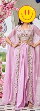 Barely worn lavender lehenga choli for women with beautiful embroidery
