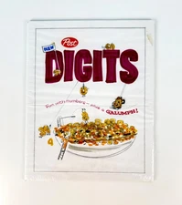 RARE Vintage 1960s Post Digits Cereal Box Original Preliminary Art Drawing