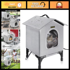 Insulated Waterproof Cat House for Indoor  Outdoor Use - Shelter for Stray  Fe