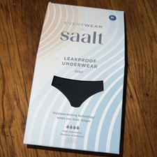 SAALT Wear Comfort Leakproof Underwear Brief Black Sz M