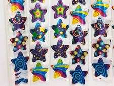 30 Sparkly Star Stickers/Scrapbooking/Crafts/Journal/Diary/Planner/1 inch