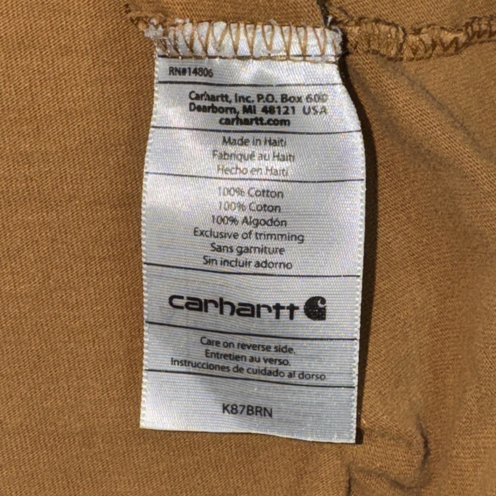 Carhartt Workwear Pocket T-Shirt Green Men’s 3XL Tall XXXLT Original Fit K87 thumbnail 5