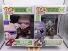 Bebop 142 + Rocksteady 143 FUNKO POP Vaulted TMNT Vinyl Figures - NEW, SEE DESC
