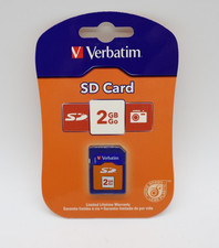 Verbatim 2 GB SD Memory Card 95407  for DSLR Camera  NEW Sealed  Free Ship 