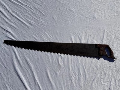 Antique Primitive 2 Two Man Crosscut Logging Saw Blade Log Tool Vintage