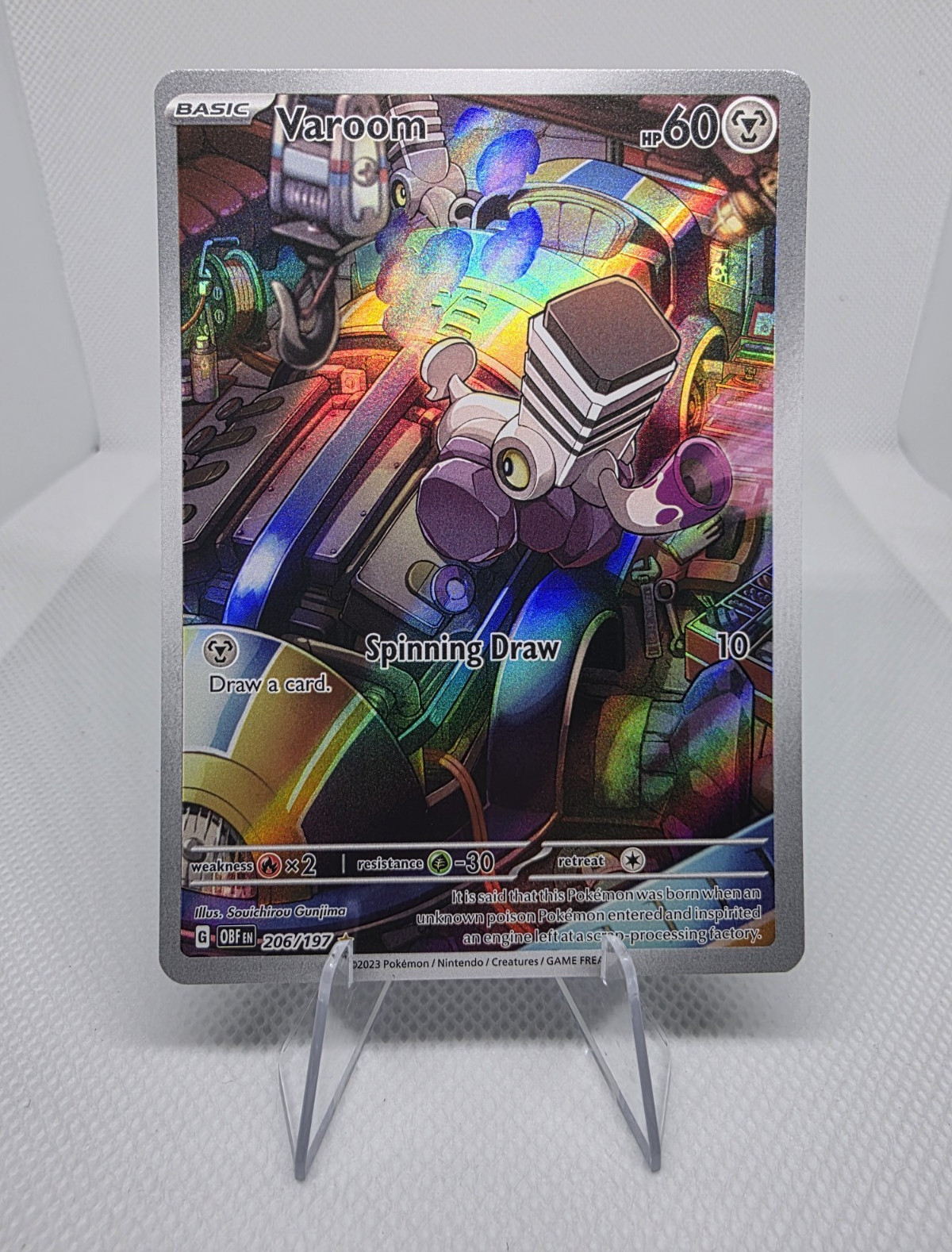 Pokemon TCG SV03 Obsidian Flames Varoom 206/197 Illus Rare Holo FA EN NM