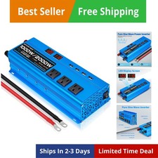 1000W Pure Sine Wave Inverter DC 12V to AC 110V/120V Converter 2000w Peak Car...
