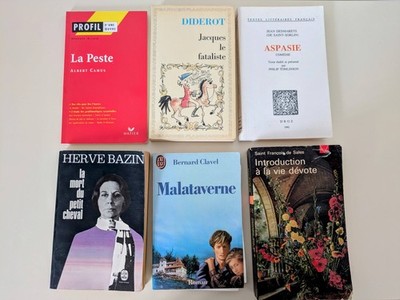  French Language Book Bundle Albert Camus Diderot Hervé Bazin 6 Paperback Books