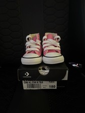 Converse All Star High Top Pink Fabric Infant UK 2 Shoes