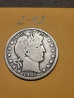 1901  Barber Half Dollar VG  Lot2-43