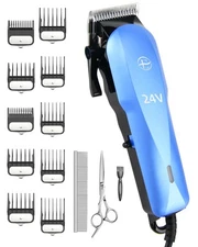 Professional Dog Grooming Clippers Kit, 24V High Power for Thick Coats, Quiet...