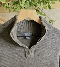 Vintage Ralph Lauren Polo Jeans Co. Quarter-Zip Sweater Men  s L Grey