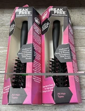 2 Wet Brush BreakFree Straighten & Style Open Barrel Round Brush, All Hair Types