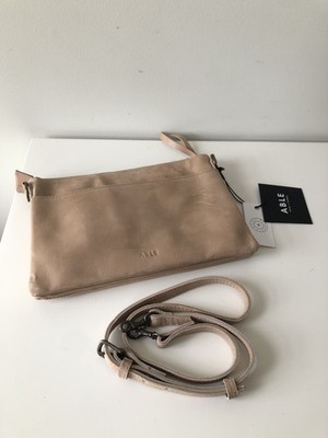 NEW Able Belt Bag Crossbody Leather Brown Wristlet Crossbody Bag