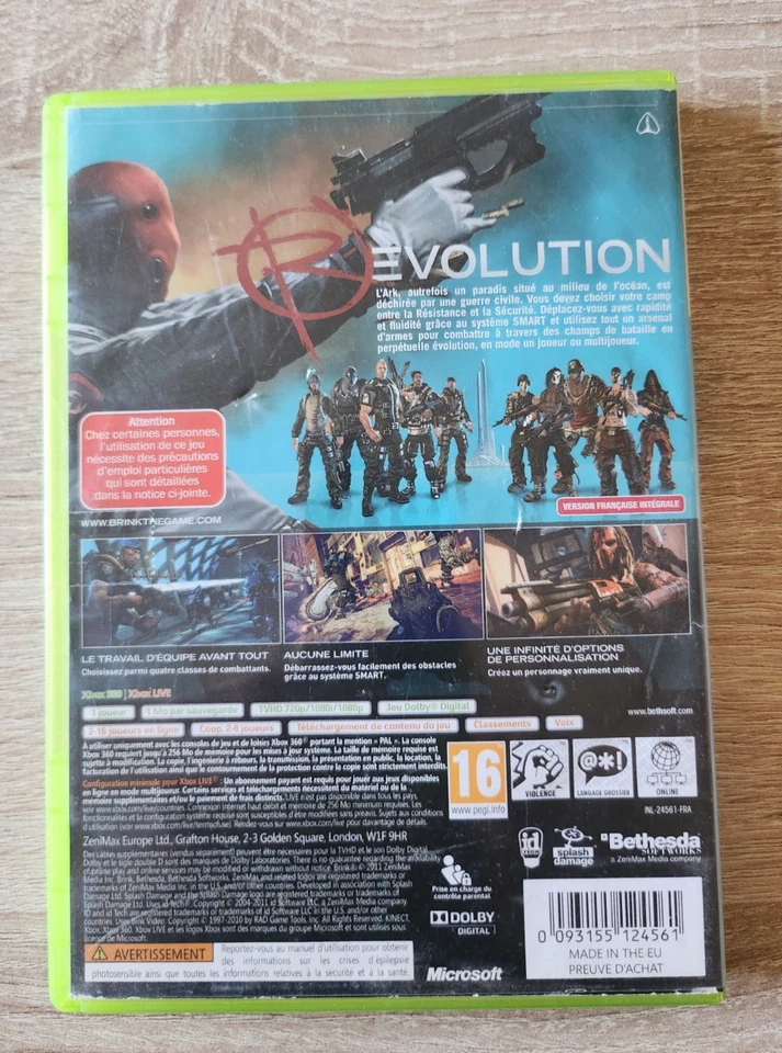 Brink Xbox 360 PAL Fr, photo 3 sur 3