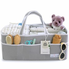 Baby Diaper Caddy - Organizer Tote Bag for Infant Boy or Girl - Baby Shower B...
