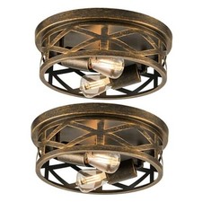 Flush Mount Ceiling Lights, 2-Light Hallway 11inch, 2 pcs Oil-Rubbed Bronze