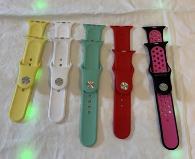 Apple Watch Sport Band Lot of 5 Genuine Apple & Nike 38mm 40mm 41mm