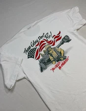 Vintage 90s Single Stitch Desert Storm T Shirt Sz L Biker Style Military Tee USA