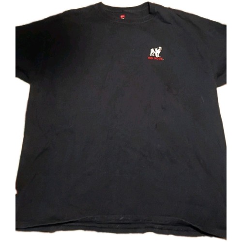 Vintage Big Dogs Shirt Mens 2XL XXL Black 90s Dirty Hairy Feeling Lucky
