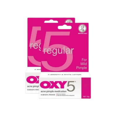 ORIGINAL OXY 5 Regular For Mild Acne Pimple Medication and Treatment ...
