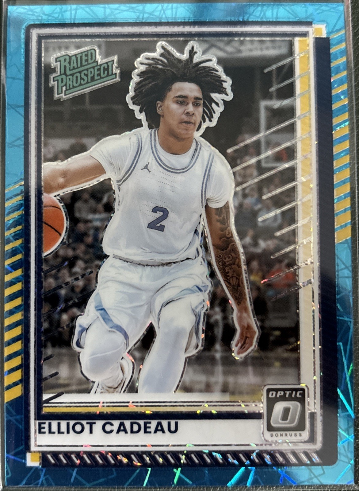 Elliot Cadeau 2025-26 Donruss Optic Rated Prospect - Neon Blue Velocity #’d /25