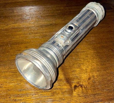 1916 Eveready Flashlight Vintage Brass 8  long 
