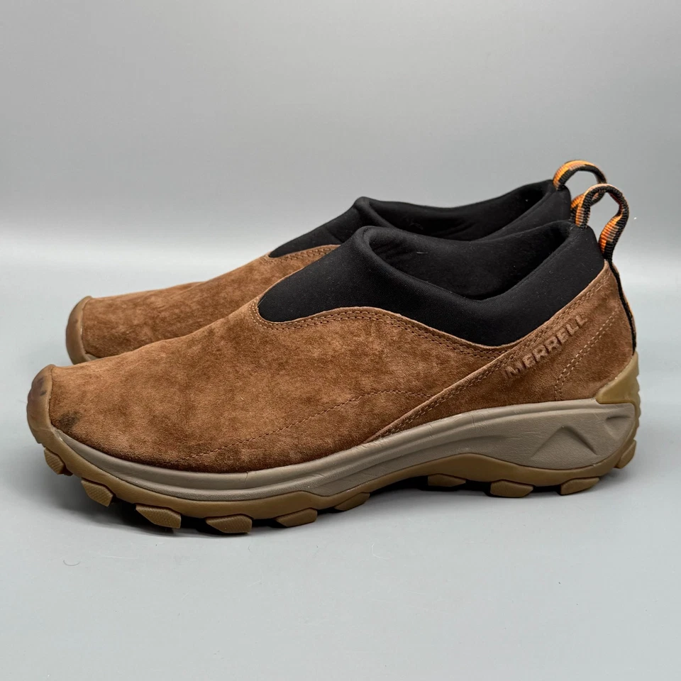 Мужские зимние замшевые туфли-слипоны Merrell Moc 3 1TRL 10,5 цвет коричневый комфорт сверху - Изображение 4 из 4