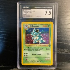 Carta Pokemon CGC 7.5 Nidoqueen Holo Inglese Low Pop 7/64 Jungle 1999