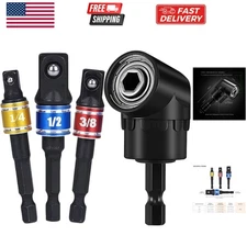 Impact Grade Driver Sockets Adapter Extension Set Drill Bit 3Pcs 1/4 3/8 1/2"...