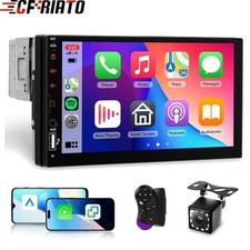 7" Single 1Din Car Stereo Radio USB BT Wireless Android auto Carplay BT  Camera