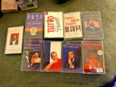   The Three Tenors Pavarotti Domingo Carreras VGC 10 x cassette vintage bundle