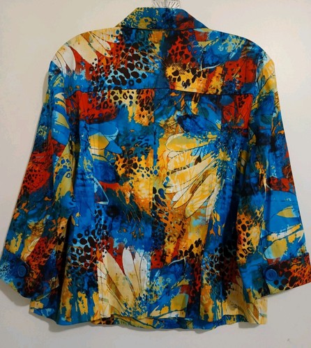 Giacca Erin London PL Boho colori pavone bottoni maniche 3/4 bellissima wow - Foto 6 di 10