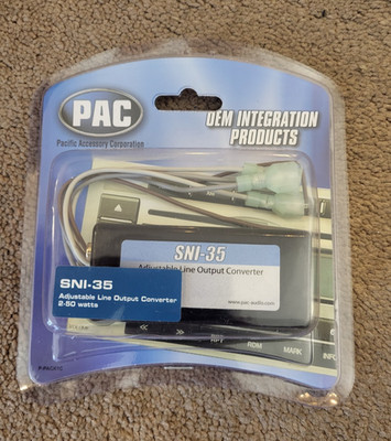 PAC SNI-35 Adjustable Factory Radio Line Output Converter 2-50 Watts per Channel