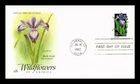 DR JIM STAMPS US COVER BLUE FLAG WILDFLOWERS FIRST DAY ISSUE ARTCRAFT
