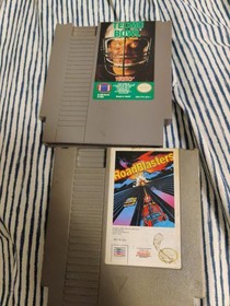 LOTE (2) Juegos NES Tecmo Super Bowl (Nintendo NES, 1991) y Roadblasters