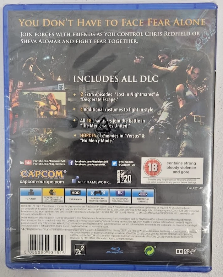 Resident Evil 5 PS4 Brand New Game (EU 2016 Action/Adventure) - Image 3 of 4