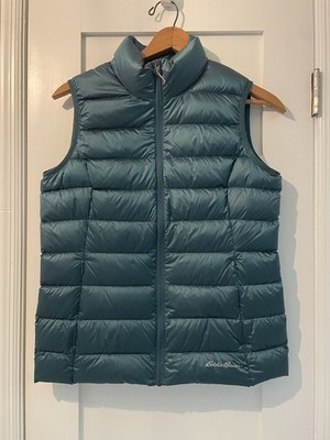 Eddie Bauer 650FP CirrusLite Ultralight Premium Down Vest Green Women s Sz M NWT