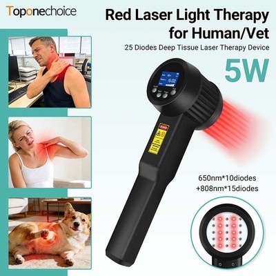 Cold Laser Therapy Device for Pain Relief Arthritis Muscle Recovery 5W Home Use