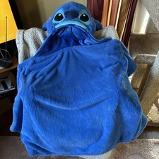 Disney Stitch Hooded Blanket; Blue; Ages 3 100 Polyester One Size Fits Most