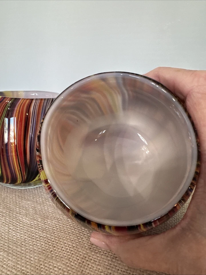 Missoni para Target 2011 soplado a mano diseño de remolino multicolor arte vidrio votivo Foto 2 de 4