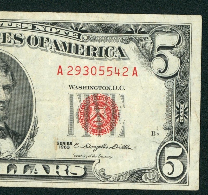 $5 1963 United States Note ** PAPER CURRENCY AUCTIONS