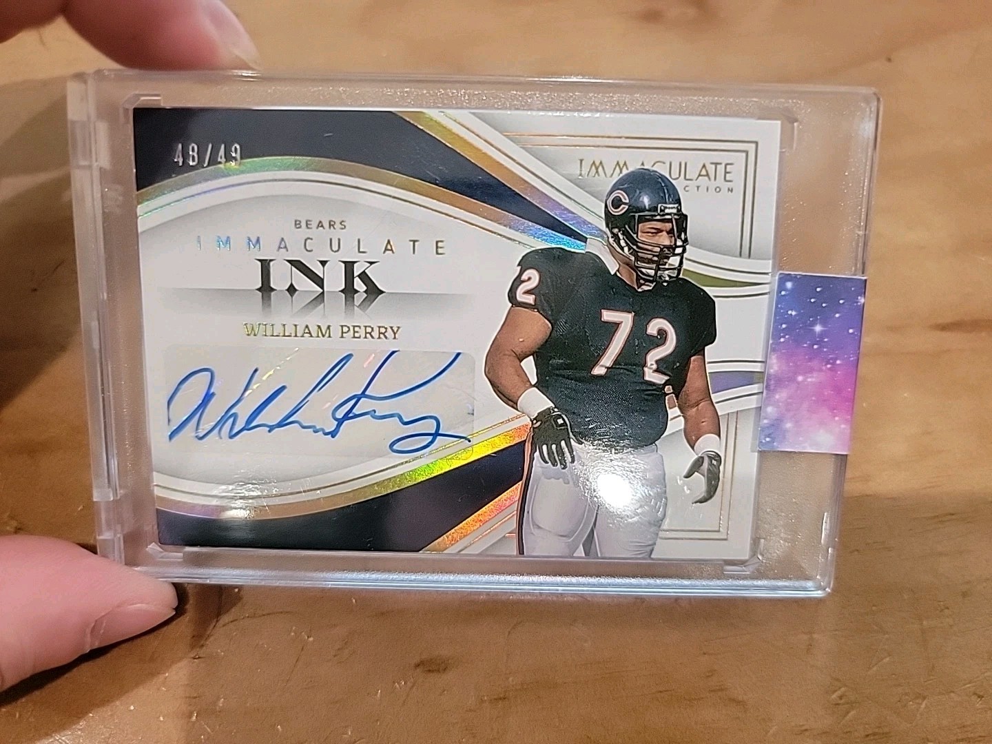 William Perry “Fridge” 2023 Immaculate Ink Auto #/49 Chicago Bears
