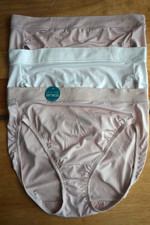 VANITY FAIR LADIES LOT OF THREE HIGH LEG STRETCH BRIEFS/SIZE XL 8 /NWOT/2