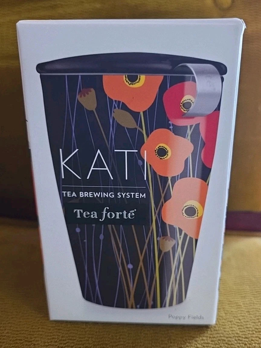 Tea Forte Kati Cup “Poppy Fields” Tea Mug With Lid & Infuser 12 oz