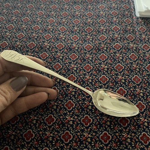 Antique Coin Silver Teaspoon by Ebenezer Byram Ayres - Picture 7 of 8