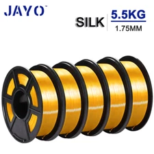 JAYO 5.5KG PLA+ SILK 3D Printer Filament PLA+ SILK 1.75mm 1.1KG/Set With Spool
